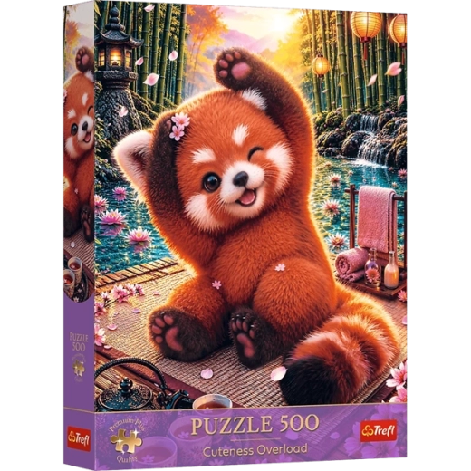 Motivo tenero del panda rosso della serie Cuteness Overload