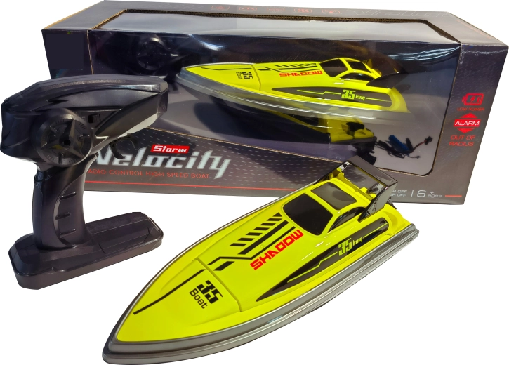 Motoscafo da gara R/C Shadow 35 high speed 1:16 giallo/nero