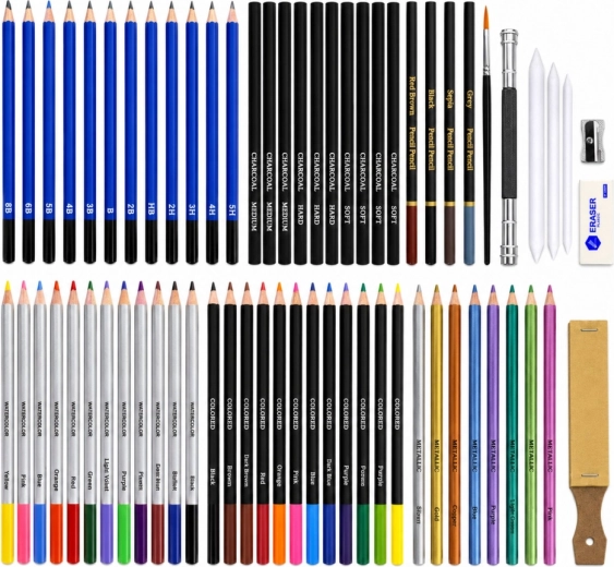 74 strumenti per disegno, linea e sfumatura