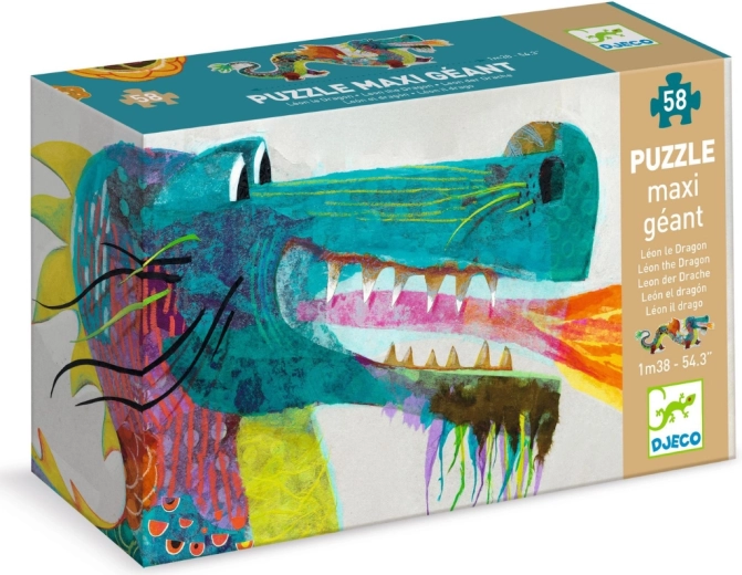 Djeco grande puzzle Drago, 58 pezzi