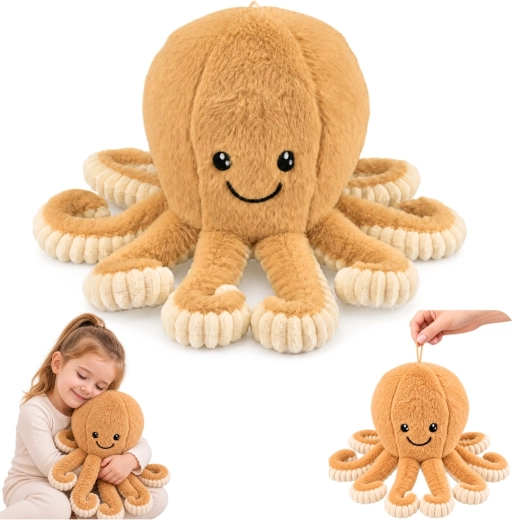Polpo di peluche – coccolotto con tentacoli elastici beige 50 cm - 1 pezzo