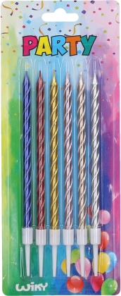 Candele colorate con supporti