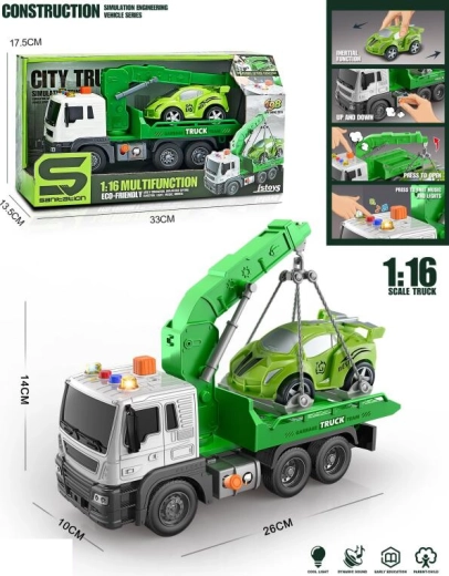 Camion bisarca con suoni e auto di soccorso stradale