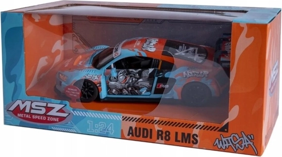 Modello di auto MSZ Audi R8 LMS con effetto sonoro, azzurro