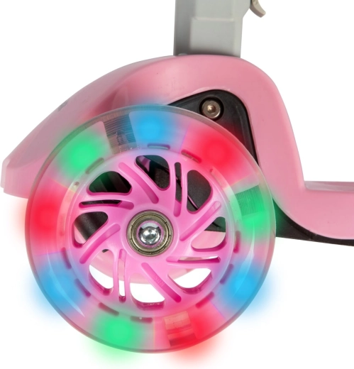 Ruote LED luminose durante la guida