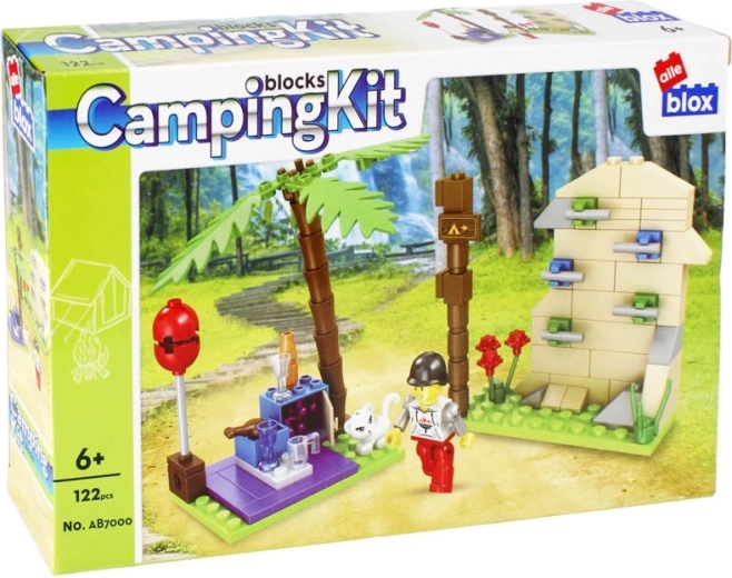 Set da campeggio – parete da arrampicata e minifigure, 122 pezzi