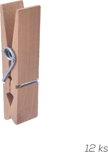Mini mollette decorative in legno 12 pz