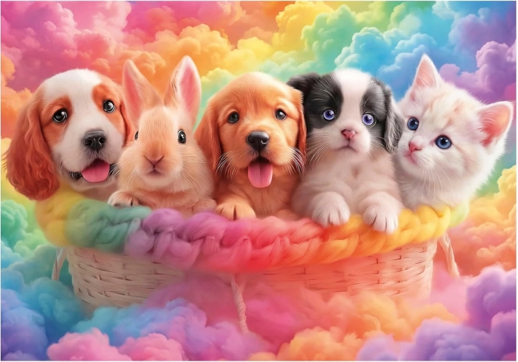 Educa puzzle Amici nel cestino 300 pezzi