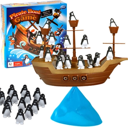 Set di gioco equilibrante Nave pirata con pinguini