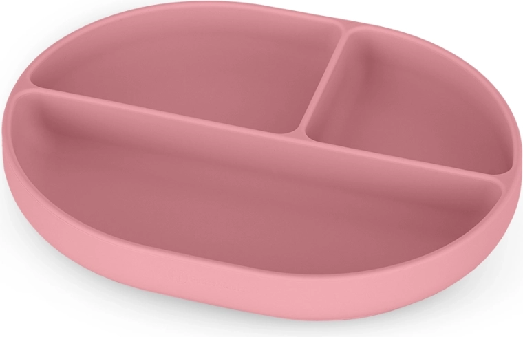 Petite&Mars piatto divisorio in silicone con ventosa take&match dusty rose 6m+
