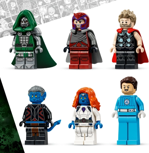 Sei iconiche minifigure Marvel