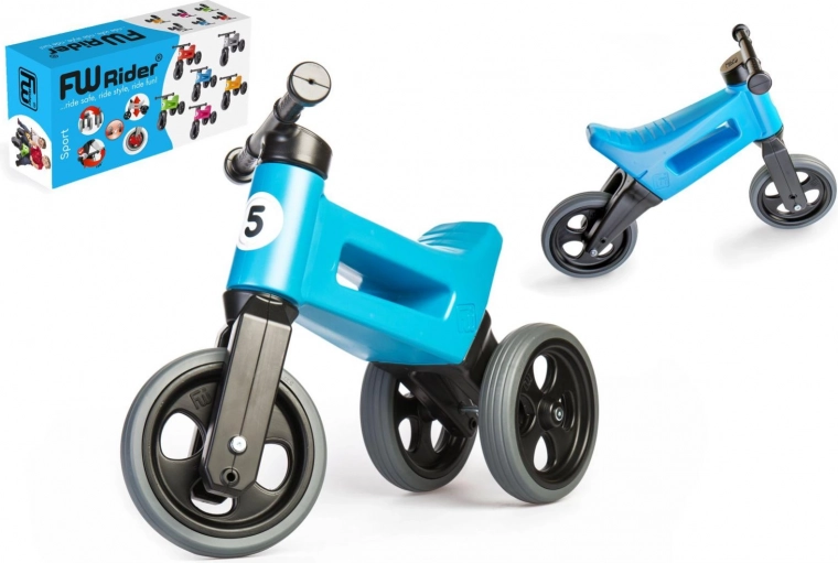 Bicicletta senza pedali Funny Wheels Rider Sport 2in1 per bambini – Blu