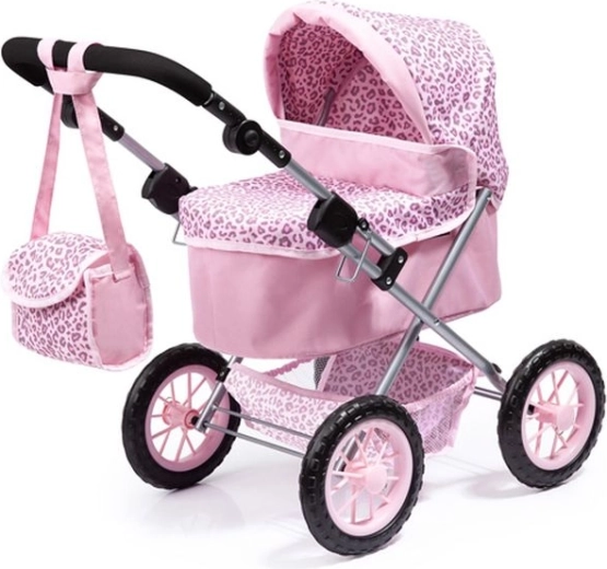 Carrozzina per bambole Bayer Trendy rosa con motivo leopardato