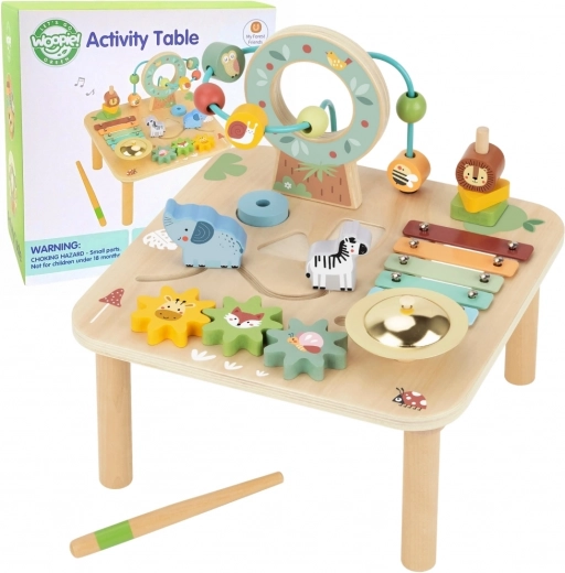 Tavolino educativo musicale in legno 5in1 WOOPIE GREEN