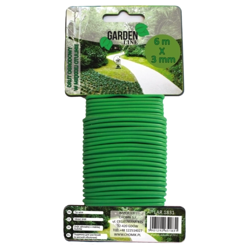 Filo da legatura per giardino 3 mm × 6 m, verde