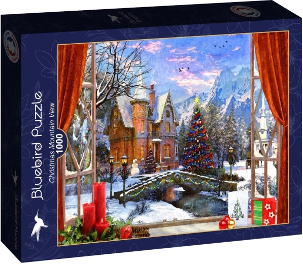 Puzzle Bluebird veduta natalizia sulle montagne 1000 pezzi