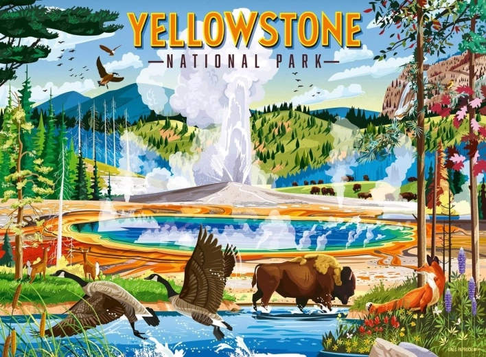 Puzzle Ravensburger Parco Nazionale di Yellowstone 500 pezzi