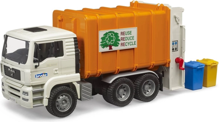 Camion della nettezza urbana Bruder MAN TGA con bidoni 1:16