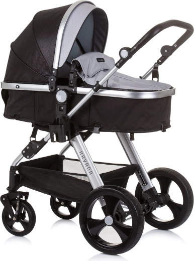 Passeggino combinato 2 in 1 Havana – Argento ossidiana