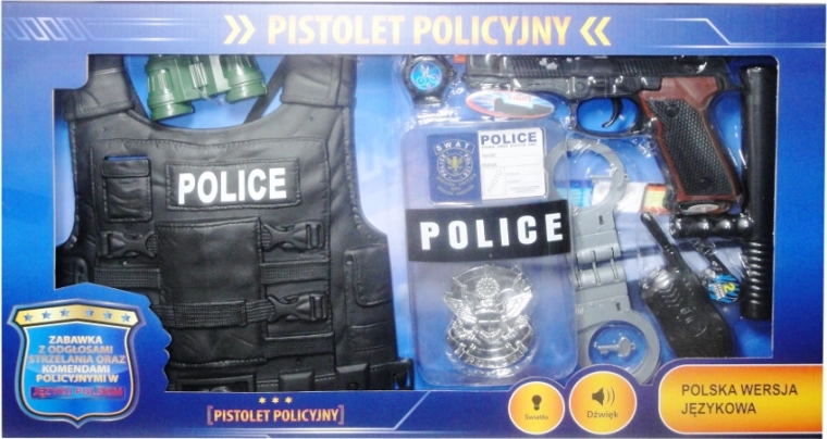 Set da poliziotto con modulo vocale in polacco