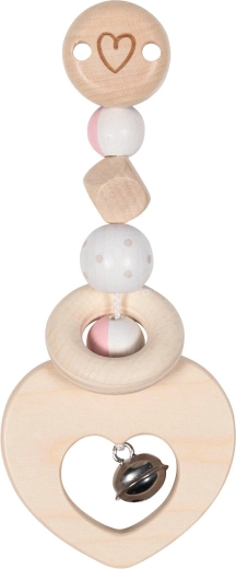 Clip in legno con cuoricino - 1 pezzo