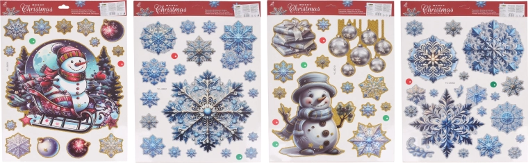 Decorazione natalizia per finestre 30 × 42 cm - 1 pezzo