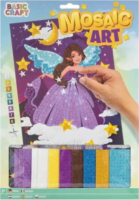Immagine a mosaico Fata Viola 30x21 cm