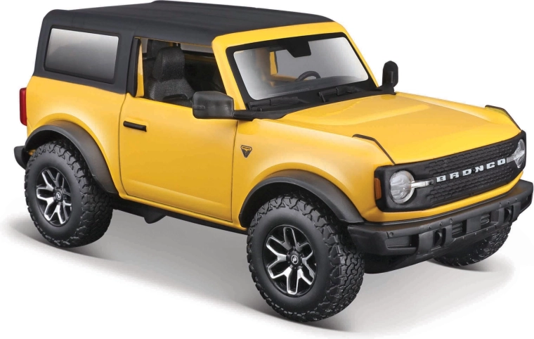 Maisto Ford Bronco Badlands 2021 giallo – modellino auto in metallo 1:24