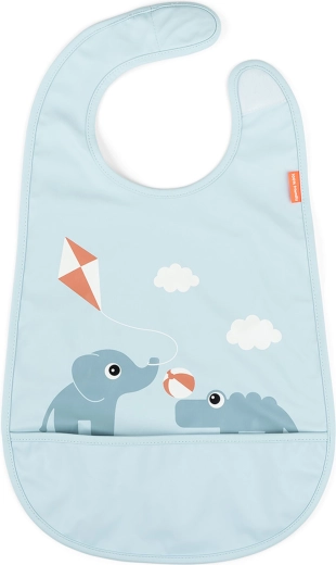Bavaglino con chiusura a strappo Done by Deer Playground blu