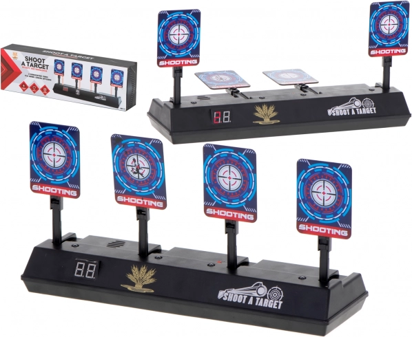 Bersaglio elettronico con 4 target e contatore digitale