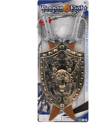 Set da cavaliere completo su cartoncino