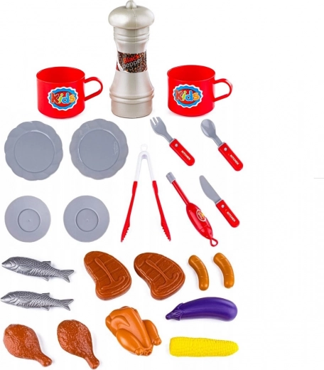 Numerosi accessori per giocare al barbecue