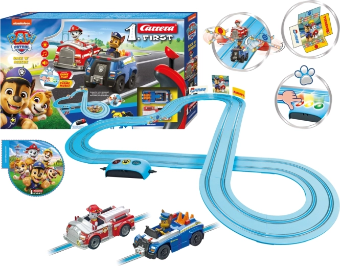 Pista automobilistica Carrera First Paw Patrol Race 'N' Rescue 3,5 m