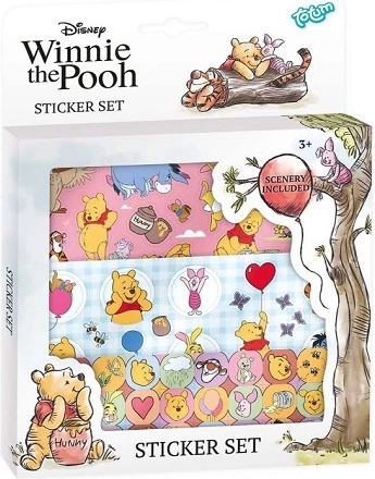 Set di adesivi Winnie the Pooh – scena creativa con il Bosco dei Cento Acri