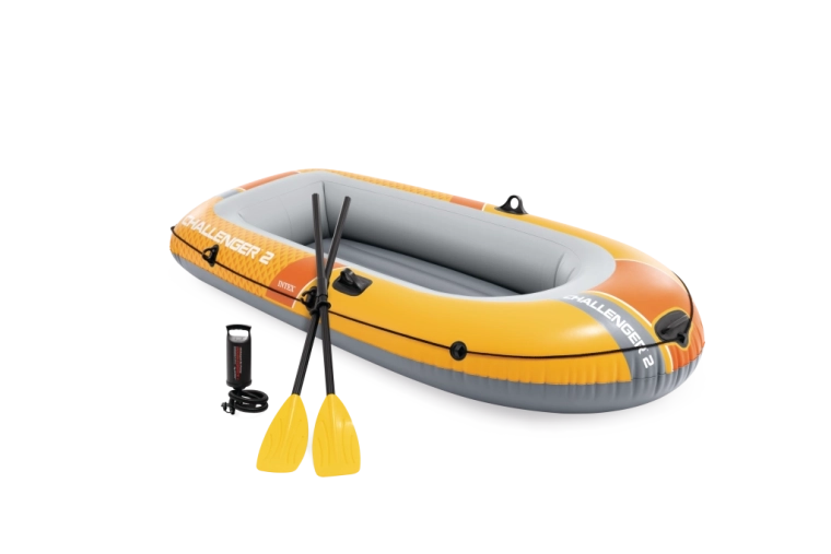 Gommone gonfiabile per 2 persone Intex Challenger 2 set con pompa e remi