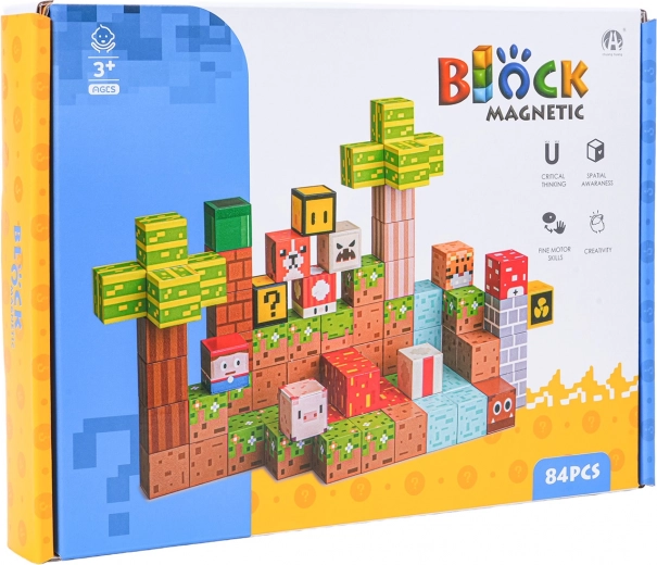 Blocchi da costruzione magnetici 3D, 84 pezzi