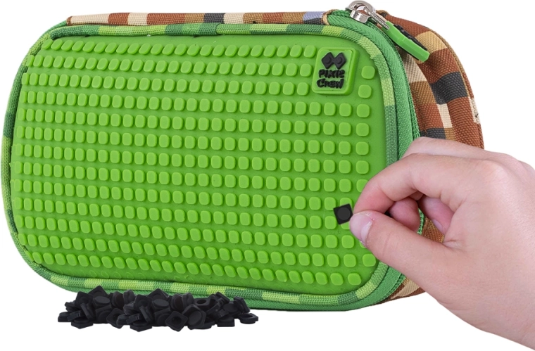 Astuccio per studenti PIXIE CREW verde con grande pannello
