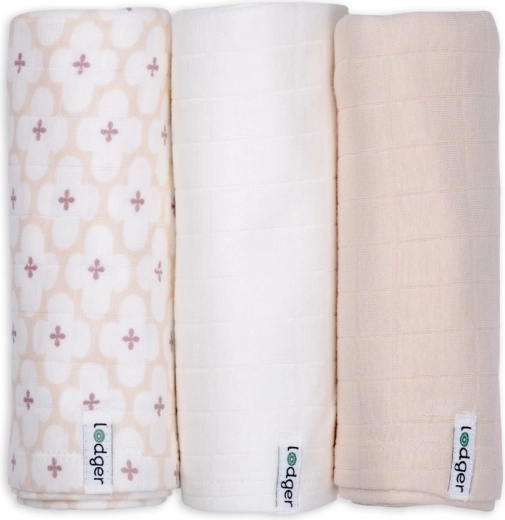 Lodger pannolini in cotone mussola Swaddler solid matcha powder, 70 x 70 cm (3 pz)