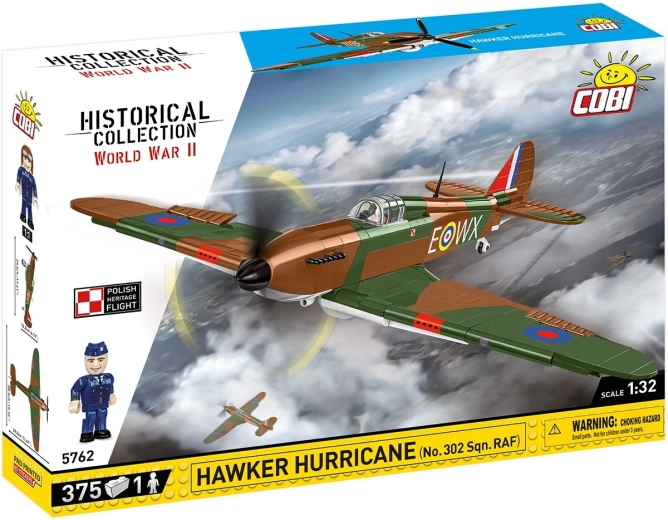 Set di costruzioni Cobi Hawker Hurricane No. 302 Sqn. RAF 1:32 (375 pezzi)
