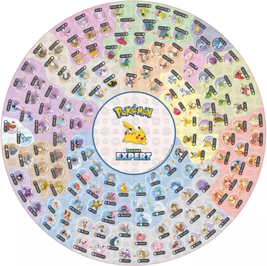 Tabellone di gioco fronte/retro pieno di Pokémon