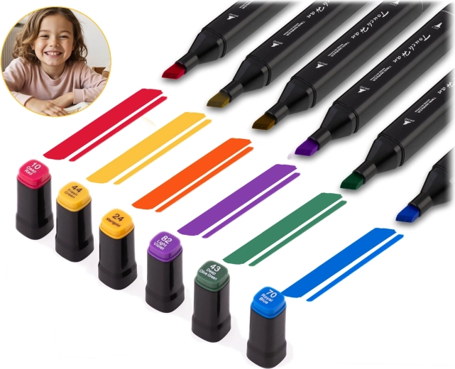 80 colori vivaci e saturi con coprenza uniforme