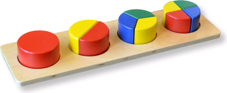 Puzzle circolari multicolori