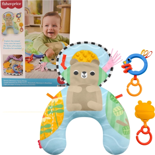 Cuscino sensoriale Fisher-Price per neonati con giochi da scoprire