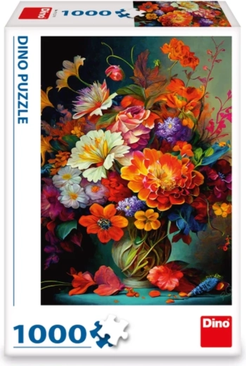 Motivo floreale vibrante ad alto contrasto