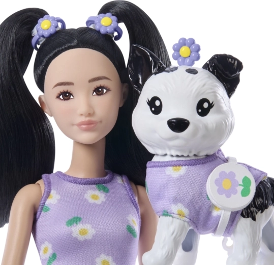 Outfit coordinati di Barbie e del cagnolino