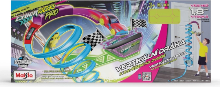 Maisto Cyber Racers pista da corsa verticale da porta con macchinina