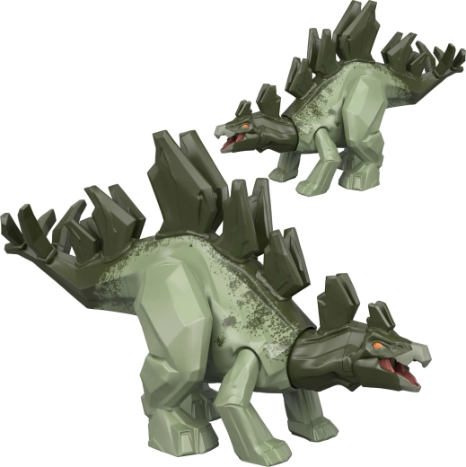 Mattel Jurassic World Mayhem Mix-Ups Stegosauro 2 in 1 – action figure di dinosauro