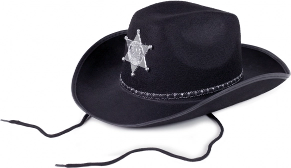 Cappello da cowboy da sceriffo con stella per adulti - 1 pezzo