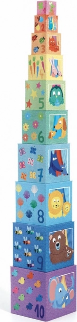 Cubi impilabili DJECO Cuccioli – torre di scatole
