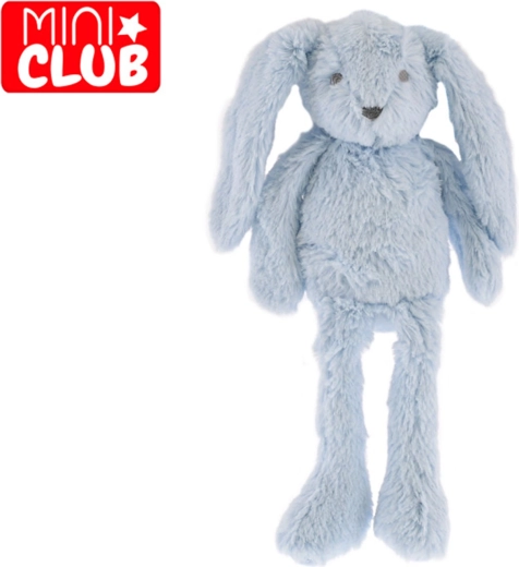 Coniglietto di peluche Mini Club blu con orecchie e gambe lunghe 37 cm